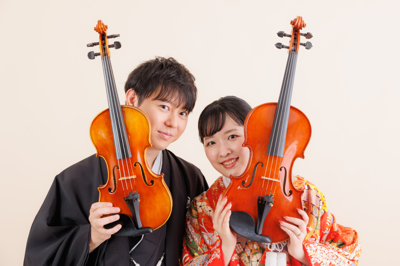おふたりの趣味はバイオリン(^^♪