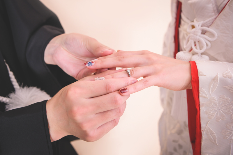 指輪交換シーン