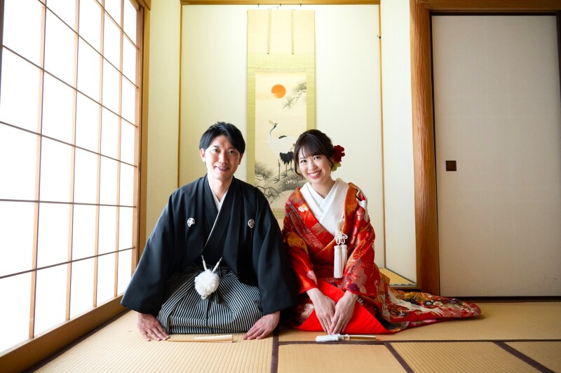 色打掛時はスタジオ内の和室でも撮影しちゃいました