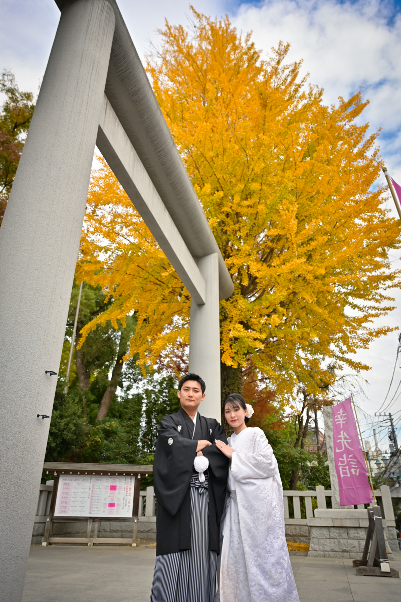 イチョウと鳥居♡