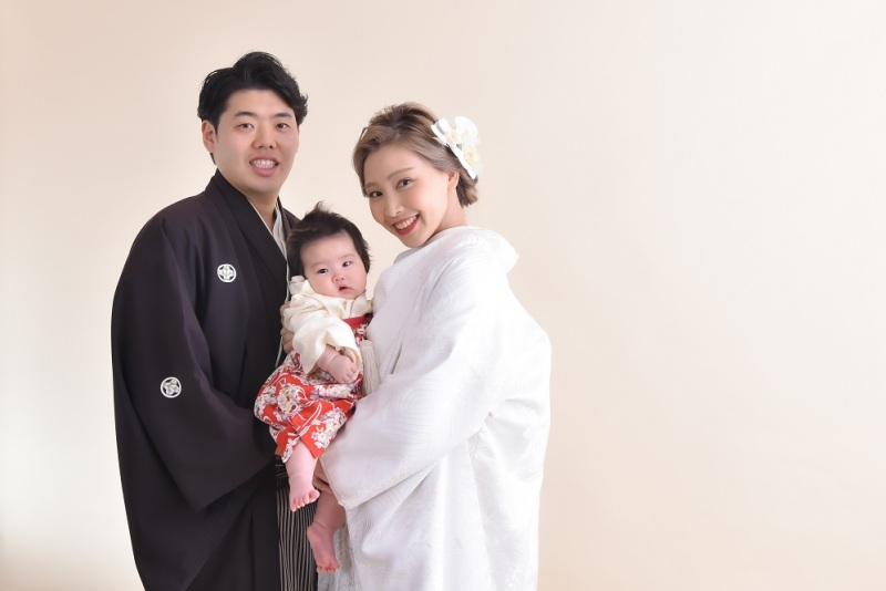 お子様と一緒に撮影♡