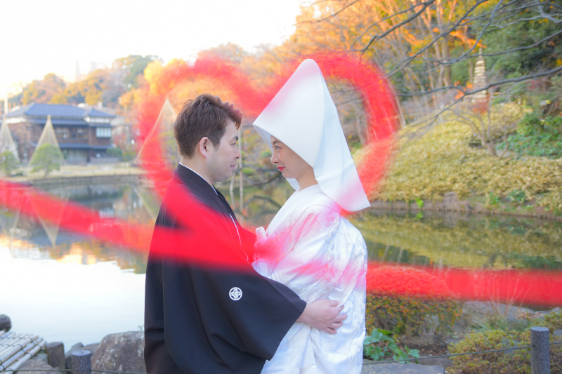 白無垢時に髪型2種類やりました♡