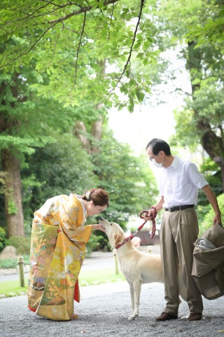 ペットと一緒の撮影が出来ます♪