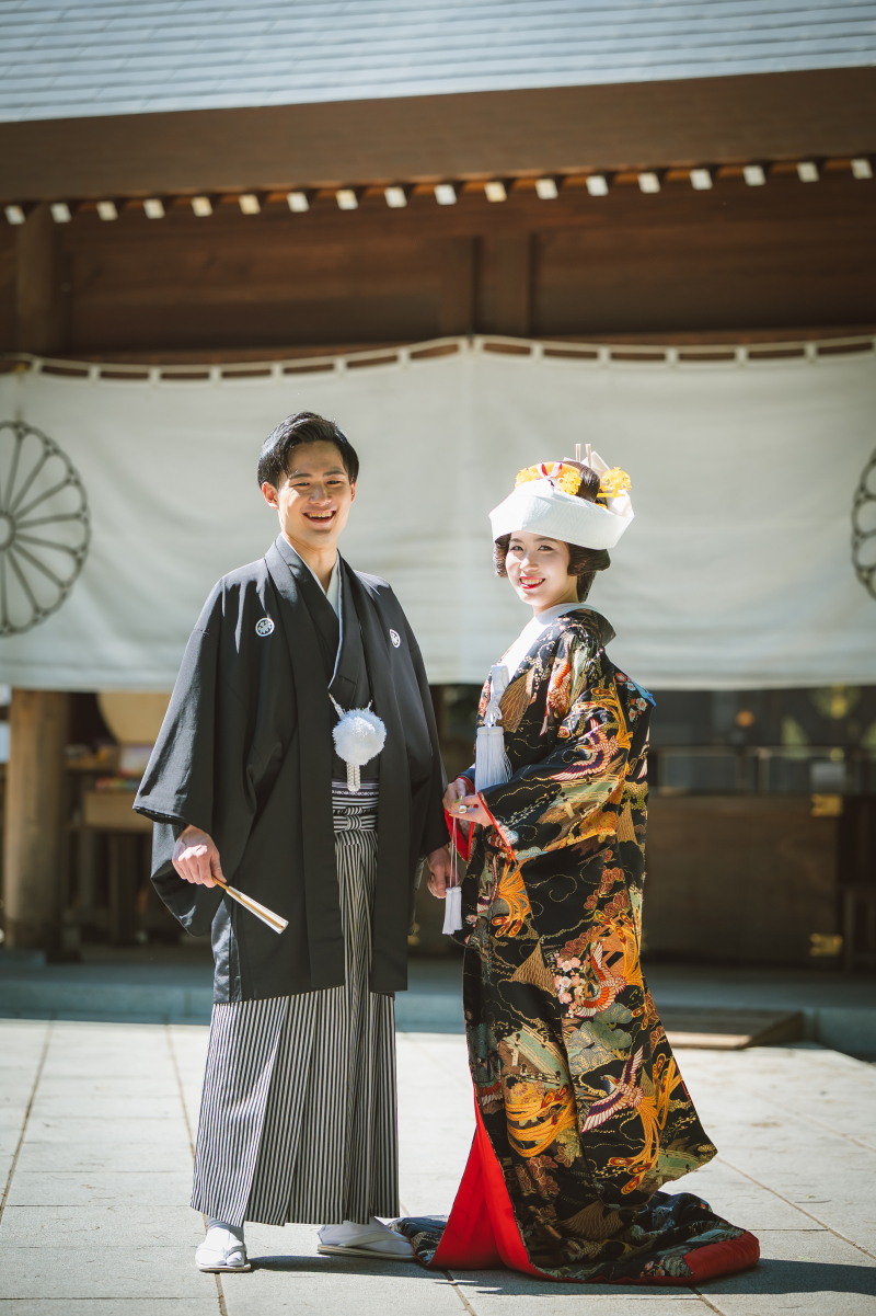 ♡境内でツーショット♡