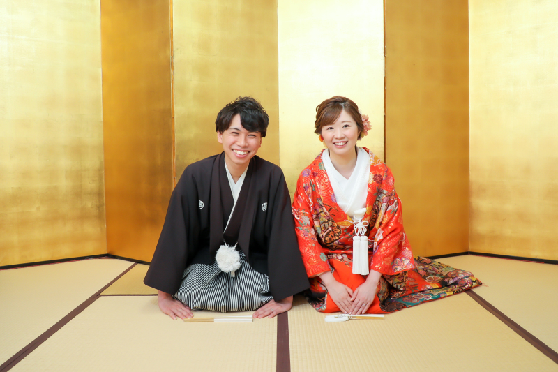 超お得!金屏風での正座撮影♪