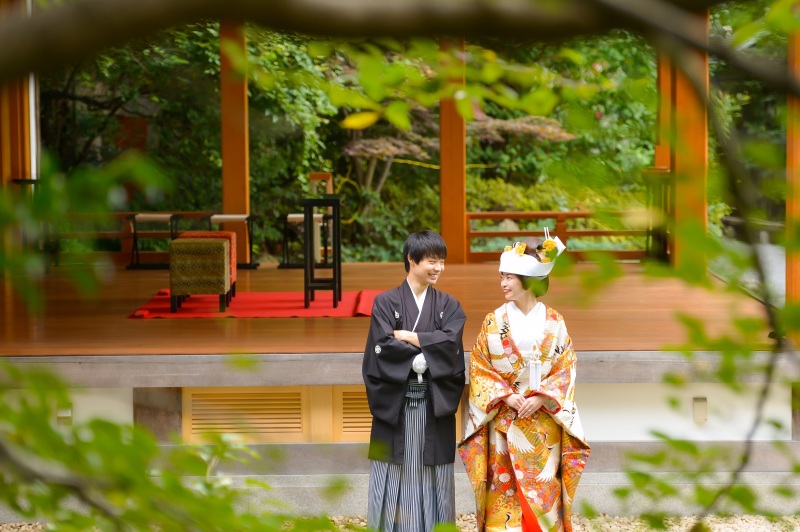 能舞台前での撮影♪