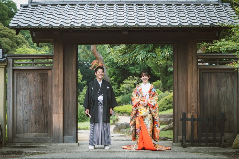 門から撮影スタート