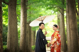 華雅苑 阿佐ヶ谷店_庭園(和装)+東京駅(ドレス)