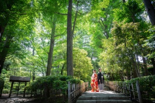 華雅苑 阿佐ヶ谷店_庭園(和装)+東京駅(ドレス)