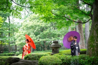 華雅苑 阿佐ヶ谷店_庭園(和装)+東京駅(ドレス)