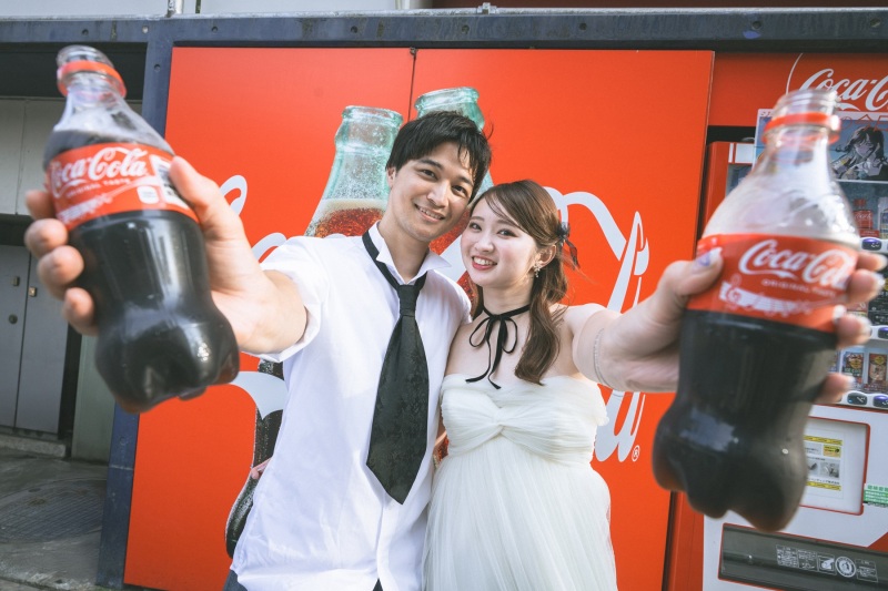 NEW!新宿ストリートフォト(平日限定)ドレス・タキシード1着ずつ(衣裳差額なし)・ヘアメイク・データ80カット納品