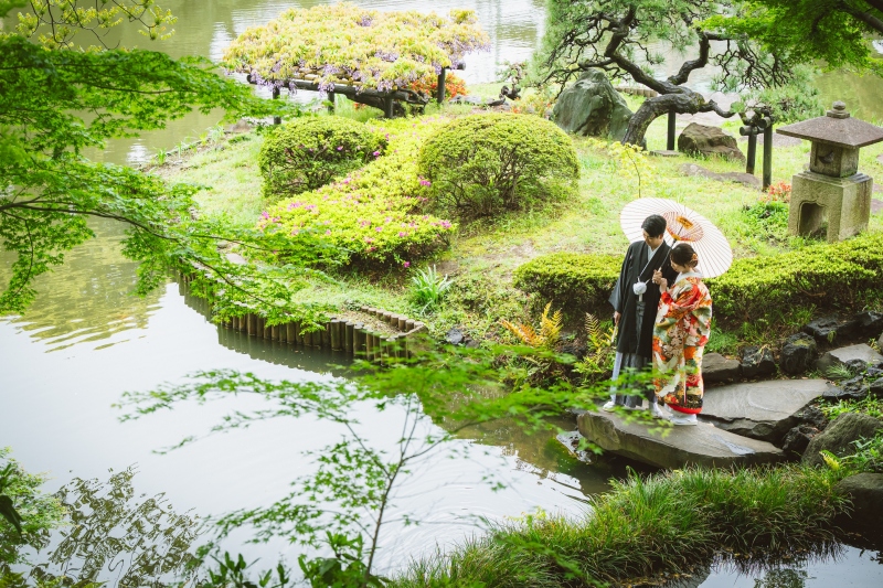 日にち指定♪6/2・3・5・8・9・10　日本庭園で撮影　衣裳1着（差額無し）・美容・撮影データ100カット