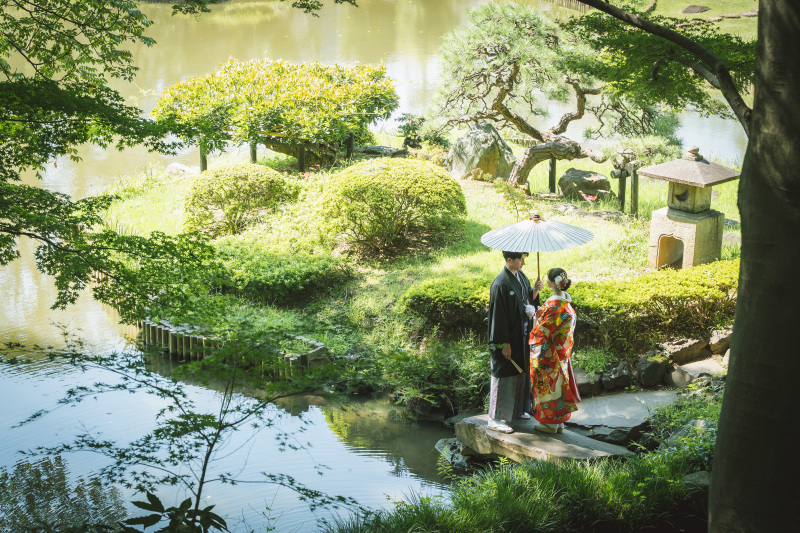 早割20組様【10/1~11/25の撮影】2大特典付き♪ 庭園と阿佐ヶ谷神明宮 で撮影 和装2着(衣裳差額なし)・撮影データ付