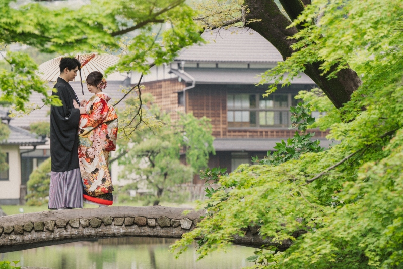 日にち指定♪6/2・3・5・8・9・10　日本庭園で撮影　衣裳1着（差額無し）・美容・撮影データ100カット