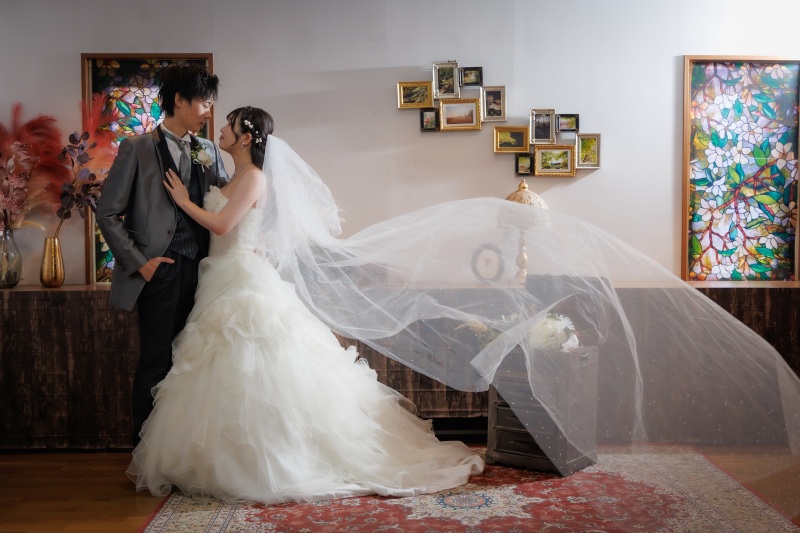 スタジオ和洋弐点プラン<衣裳(衣裳差額なし)・美容・撮影データ120カット付き>※事前の衣装選び可能♪