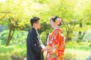 晴天の清澄庭園で・・・