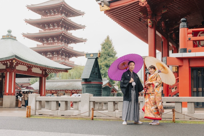 お着物が濡れないように『おからげ』をします♪