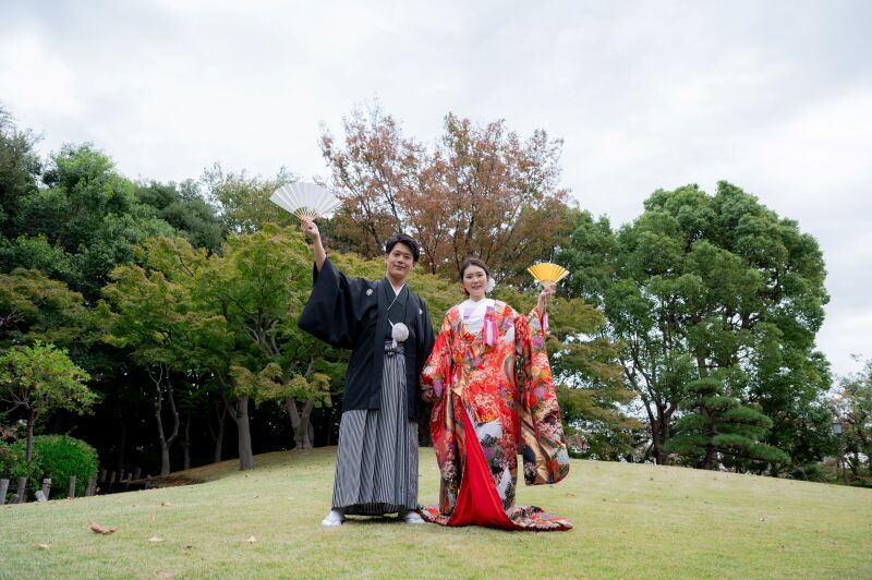  園内には常緑樹もあります