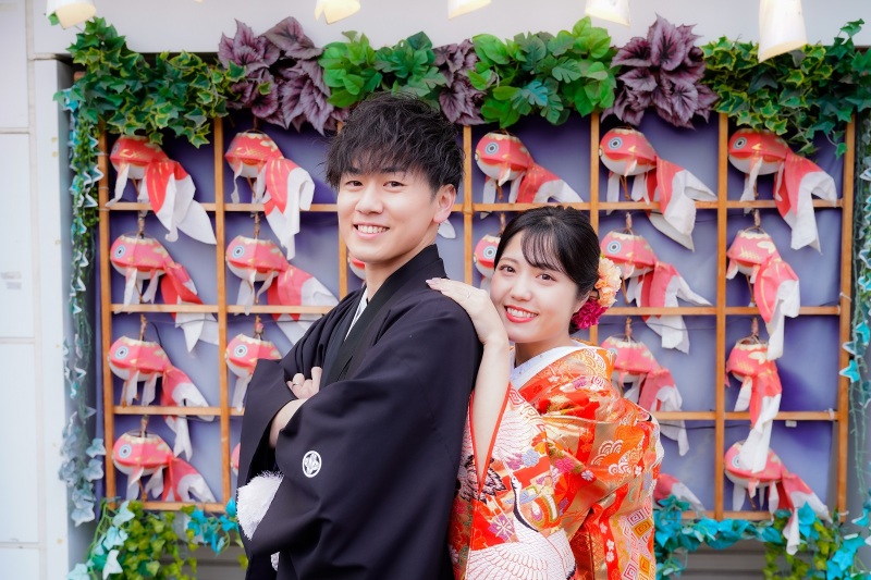 和装姿で撮りたい金魚スポット