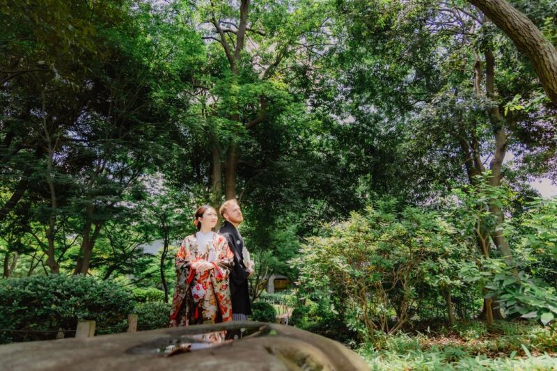 ≪新緑の中に映える和装≫
