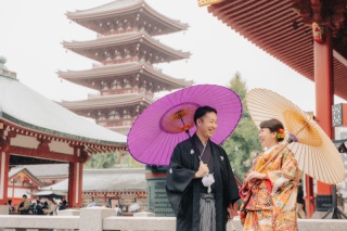 雨の日の浅草ロケフォト♥