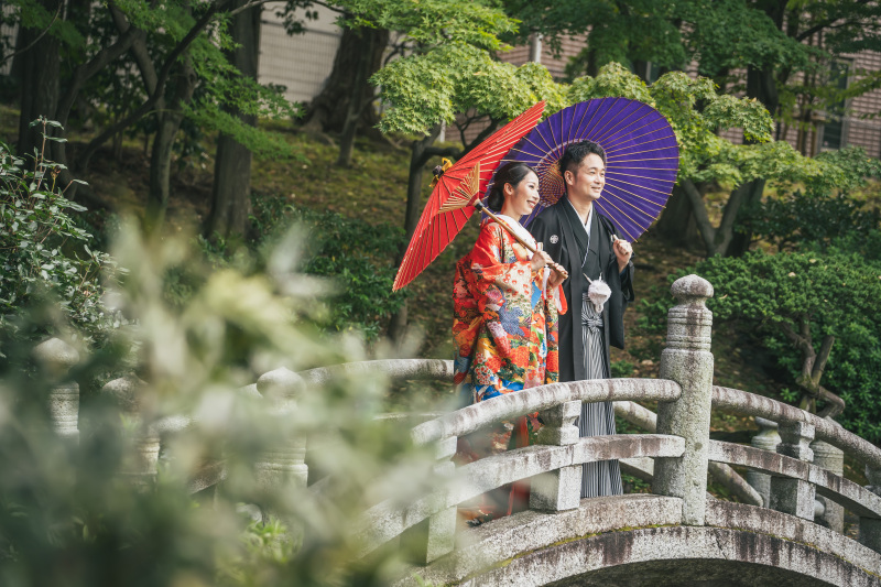 太鼓橋はレトロな雰囲気…