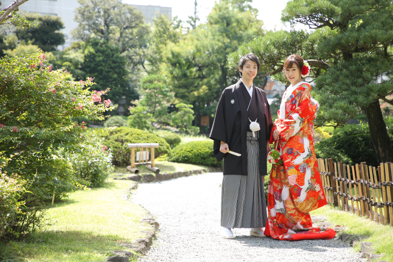 庭園でもかっちり写真！
