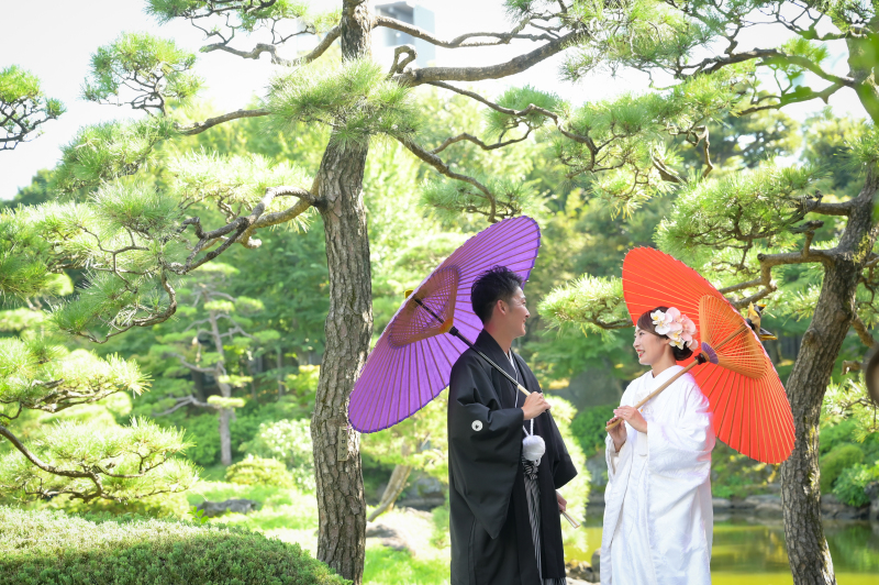 旧安田庭園での撮影