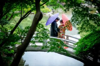 10/16撮影：自然の中で撮影する和装フォト（旧安田庭園）