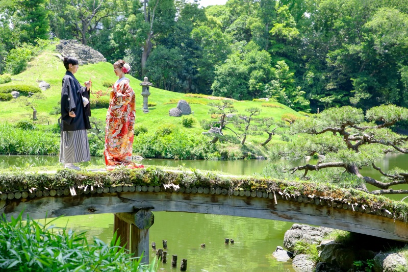 自然に映える和装