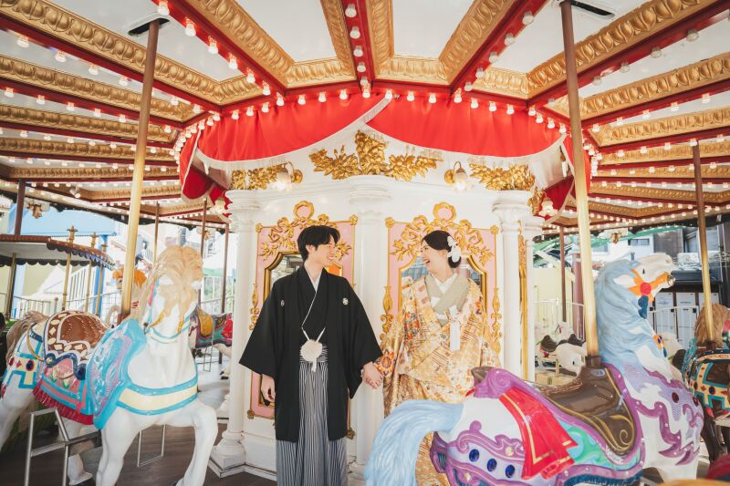 2/25撮影:浅草花やしきでカジュアルな和装前撮り♥