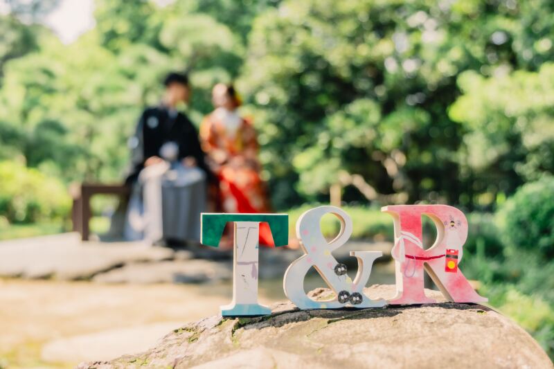 持ち込みのイニシャルオブジェ