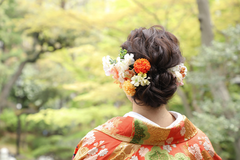 髪飾りは着物に合わせて！