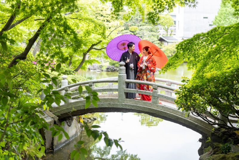 ≪ 旧安田庭園・太鼓橋 ≫