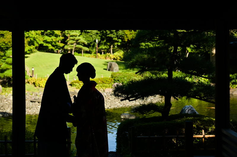 庭園×シルエット