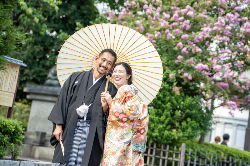 季節のお花バックに1枚