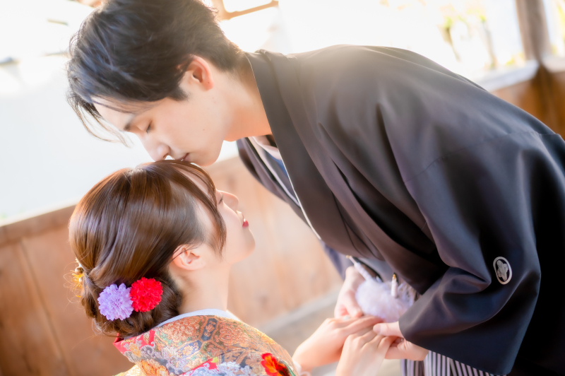 屋根付きの東屋で・・