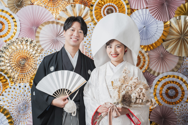 《ペーパーファン&洋髪綿帽子》