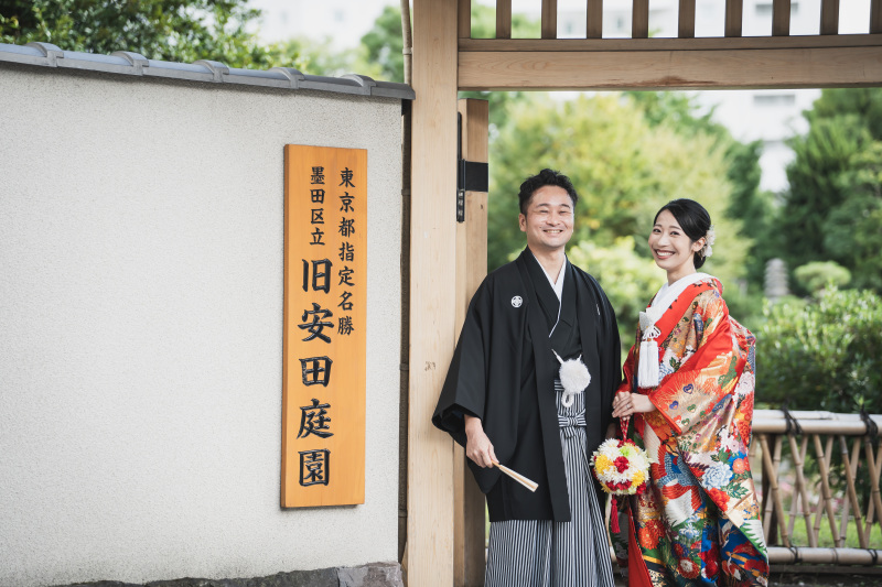 墨田区の旧安田庭園で撮影