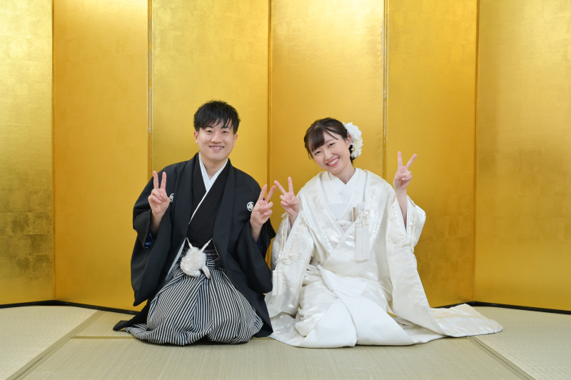 さいごは金屏風！