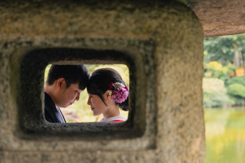 灯篭越しのきりとりショット