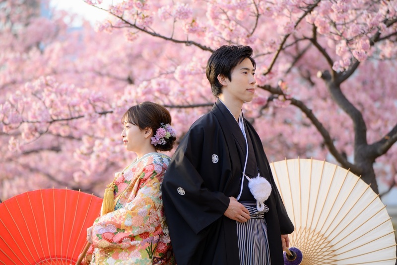 河津桜は濃いピンクが特徴！