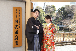 旧安田庭園でのロケーション撮影☺