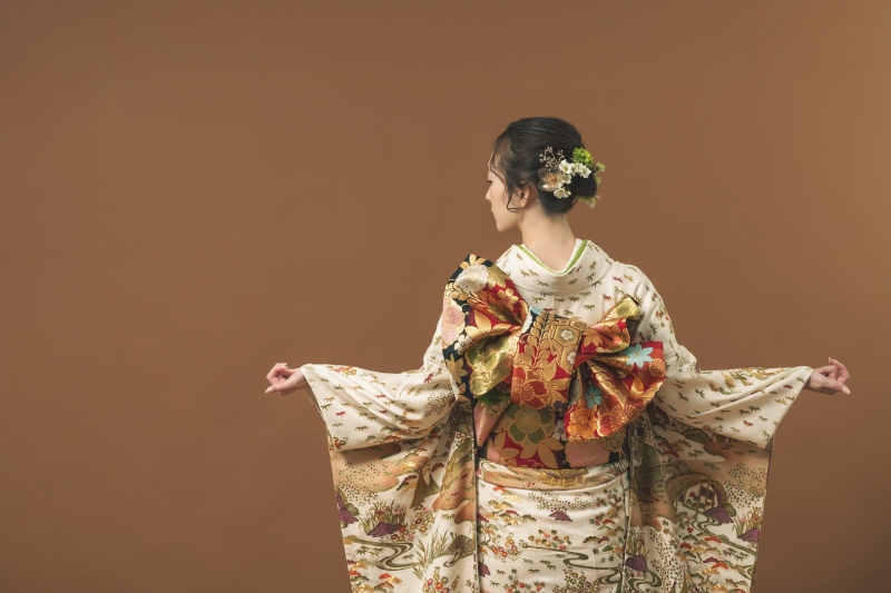 持ち込みの振袖にお色直し