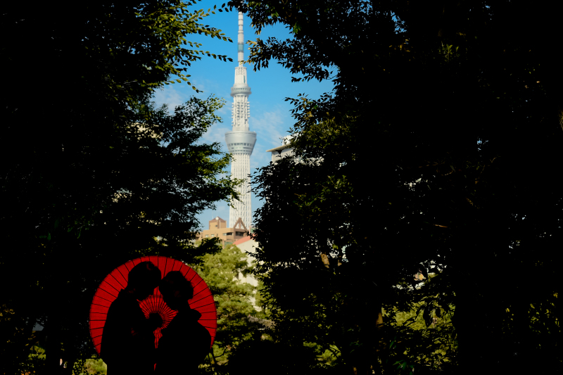 旧安田庭園でのロケーションフォト