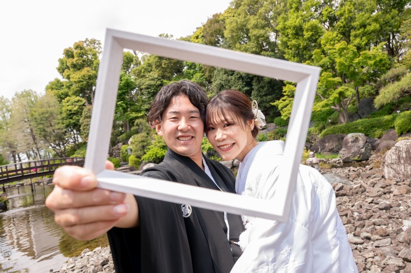 フレーム越しにワンショット