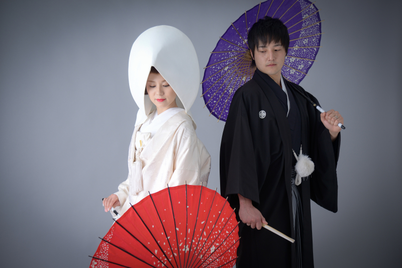 スタジオでは白無垢で・・・