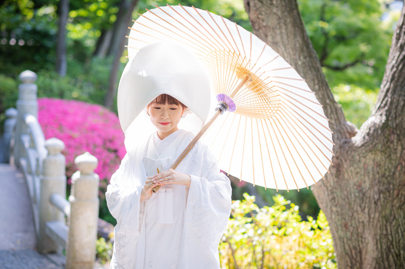 白無垢に綿帽子姿の新婦様♡