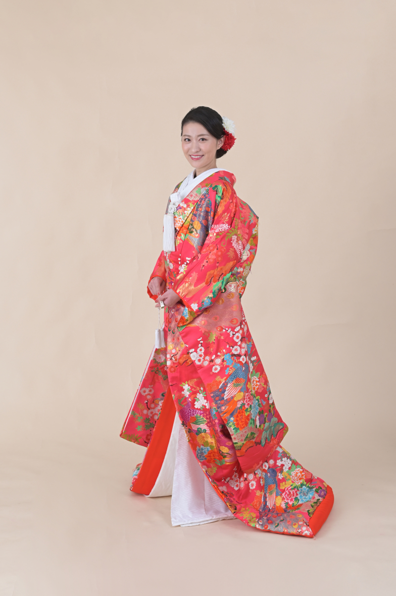 レッドピンクの色打掛♡