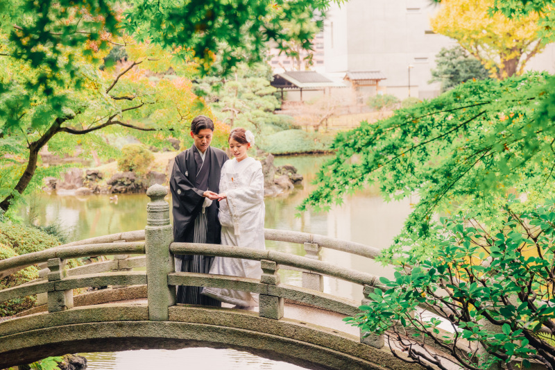 旧安田庭園×白無垢